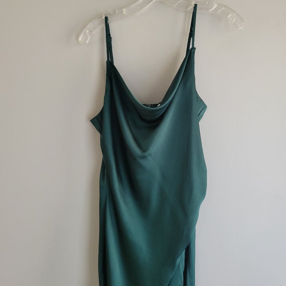 Re:Named Emerald Raya Satin Slip Dress - Picture 3 of 10